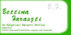 bettina haraszti business card